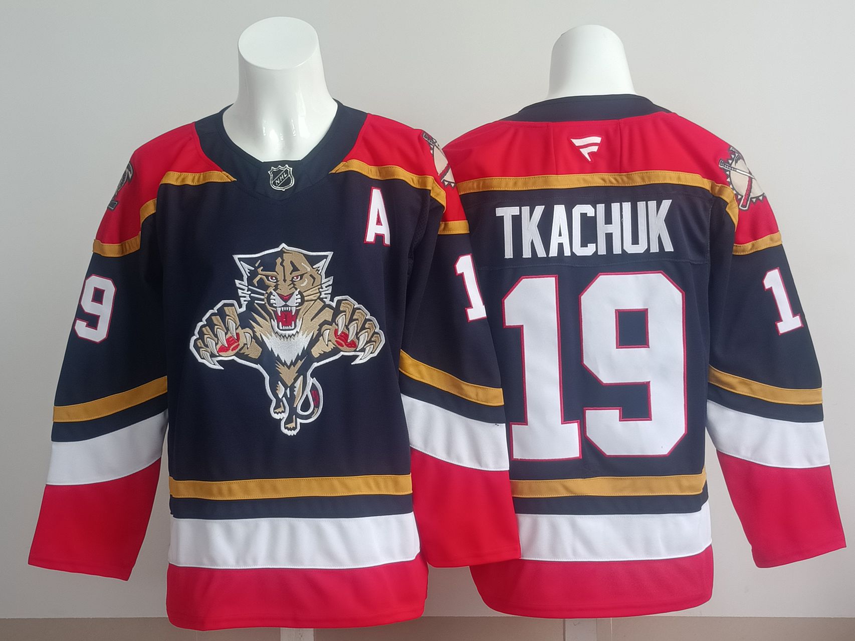 Men 2025 Florida Panthers #19 Tkachuk Blue Fanatics Home Premium NHL Jersey style 1->florida panthers->NHL Jersey
